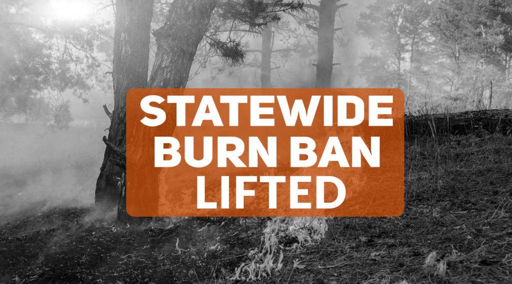 Burn Ban Lifted For 67 Counties (Including Randolph) At Noon Today