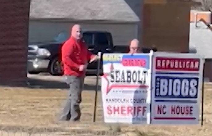 Out of the Sheriff’s Race & into the Courtroom – Hicks Charged for Larceny of Seabolt Sign