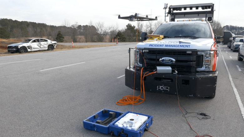 NCDOT Launches National First with Tethered Drones on IMAP Trucks