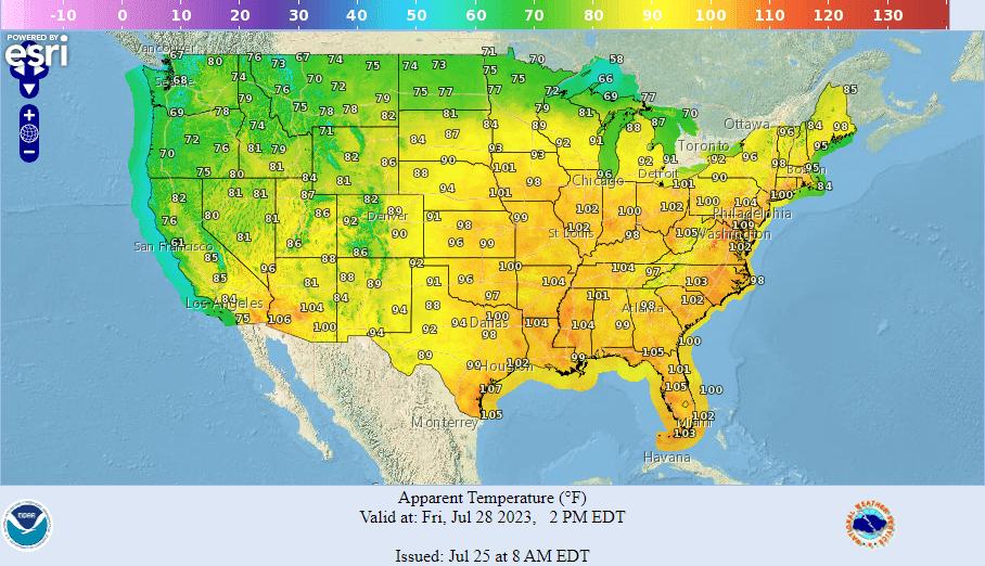 Dangerously High Temperatures Forecast for Later This Week