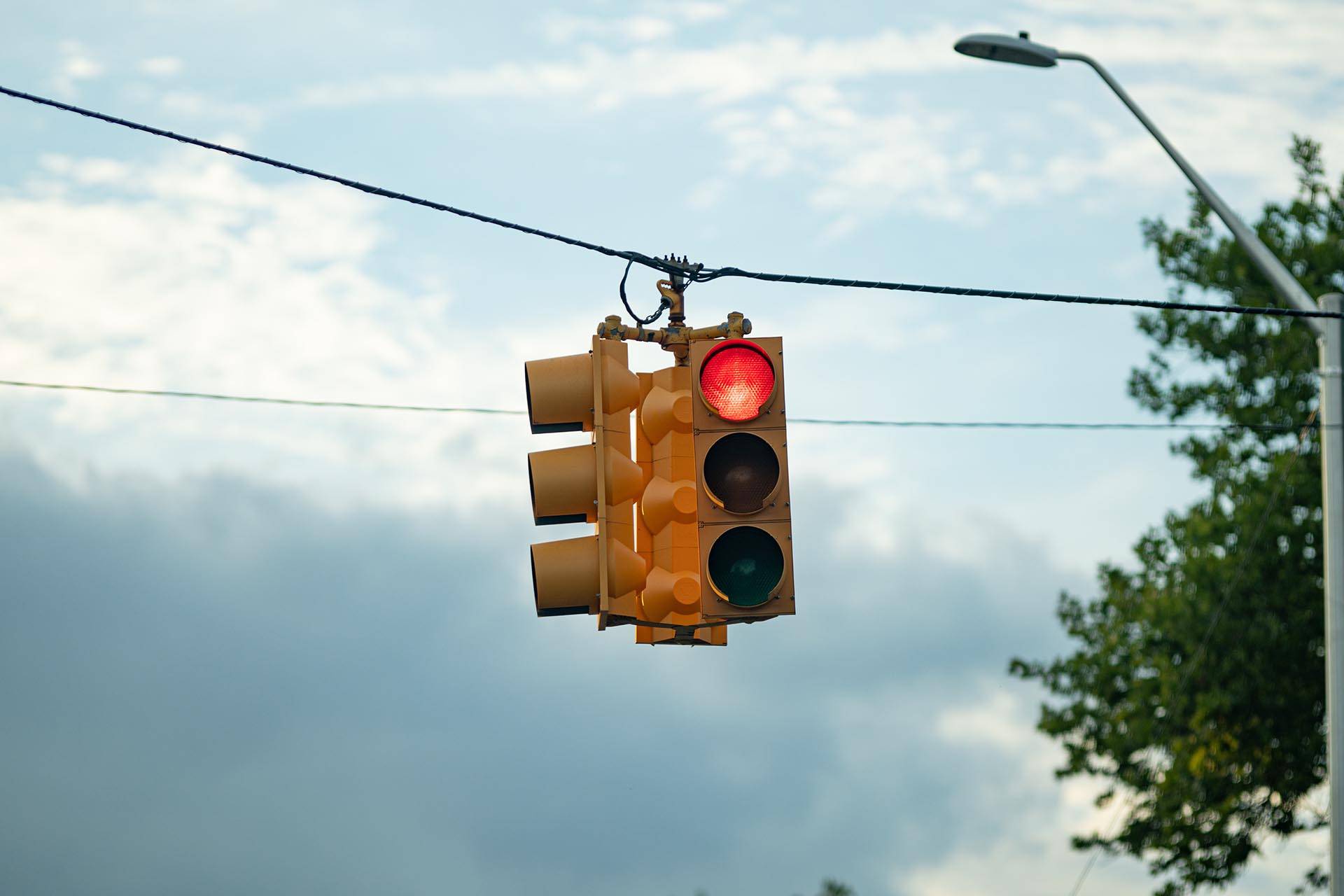 Temporary Traffic Signal Coming to Highway Intersection Near Megasite