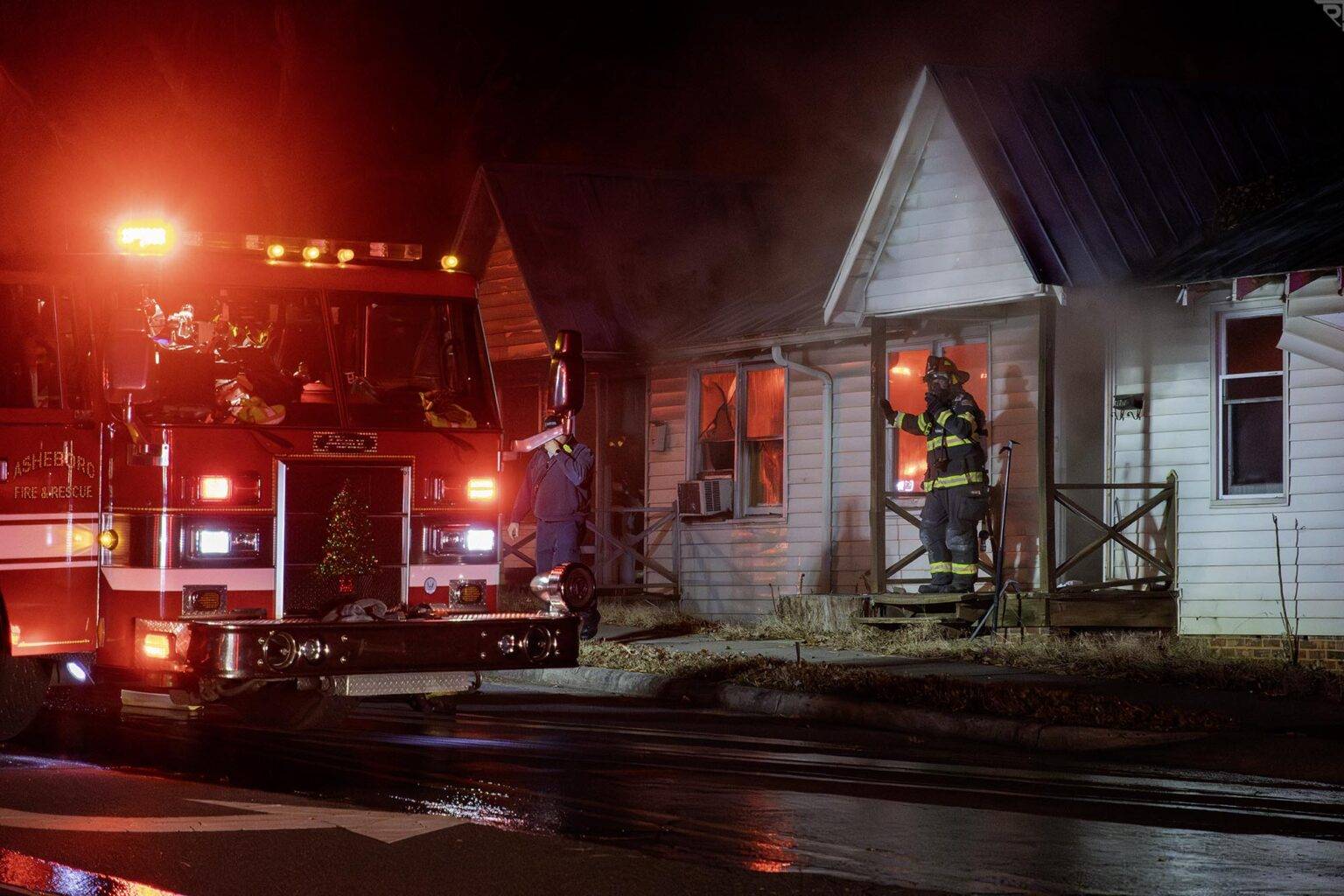 No Injuries Reported after Late Night House Fire in Asheboro