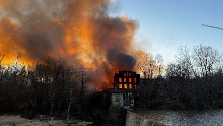Multiple Fire Departments Working Fire at Worthville Mill in Randleman