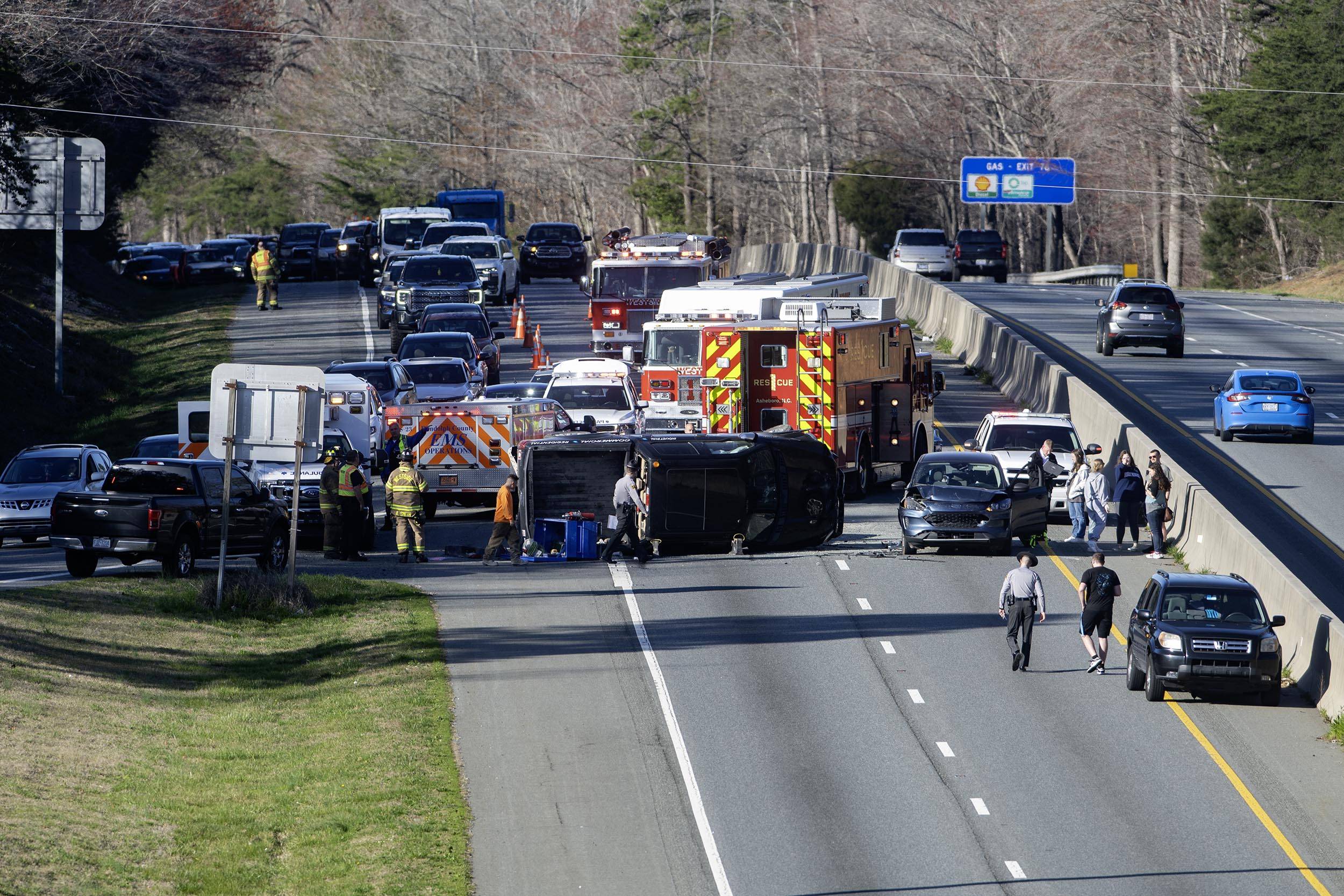 Multi-Vehicle Accident Shuts Down I-73/74 SB Multi-Vehicle Accident Shuts Down I-73/74 SB